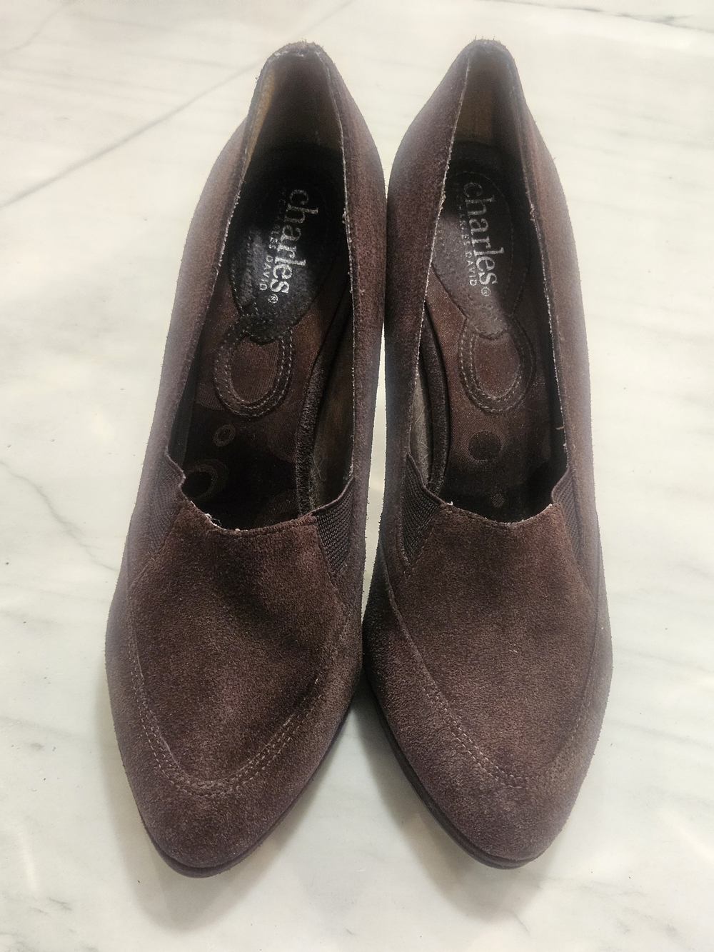 Charles by Charles David Women's Brown Suede Pointed Toe Heels